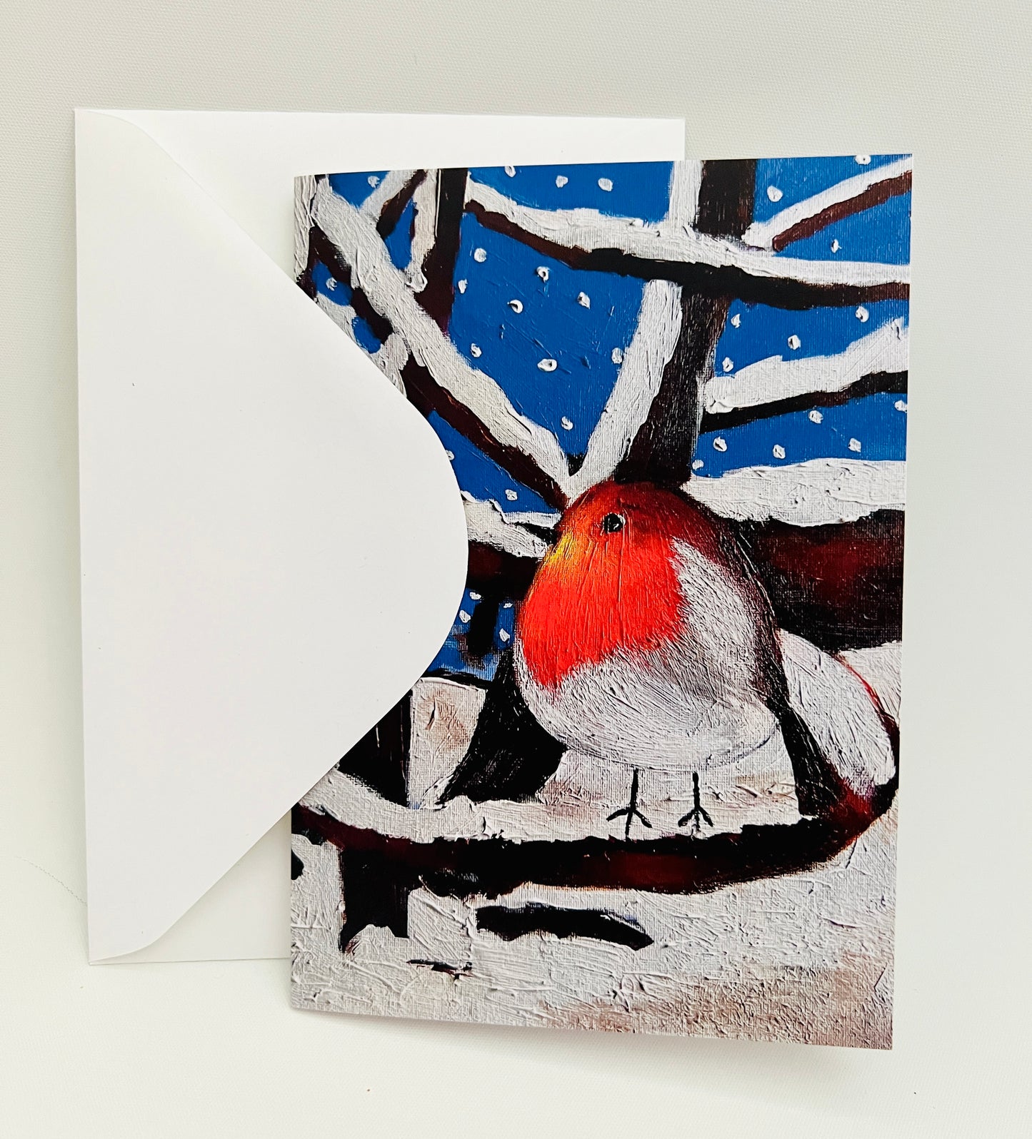 Robin Christmas Card - Art print