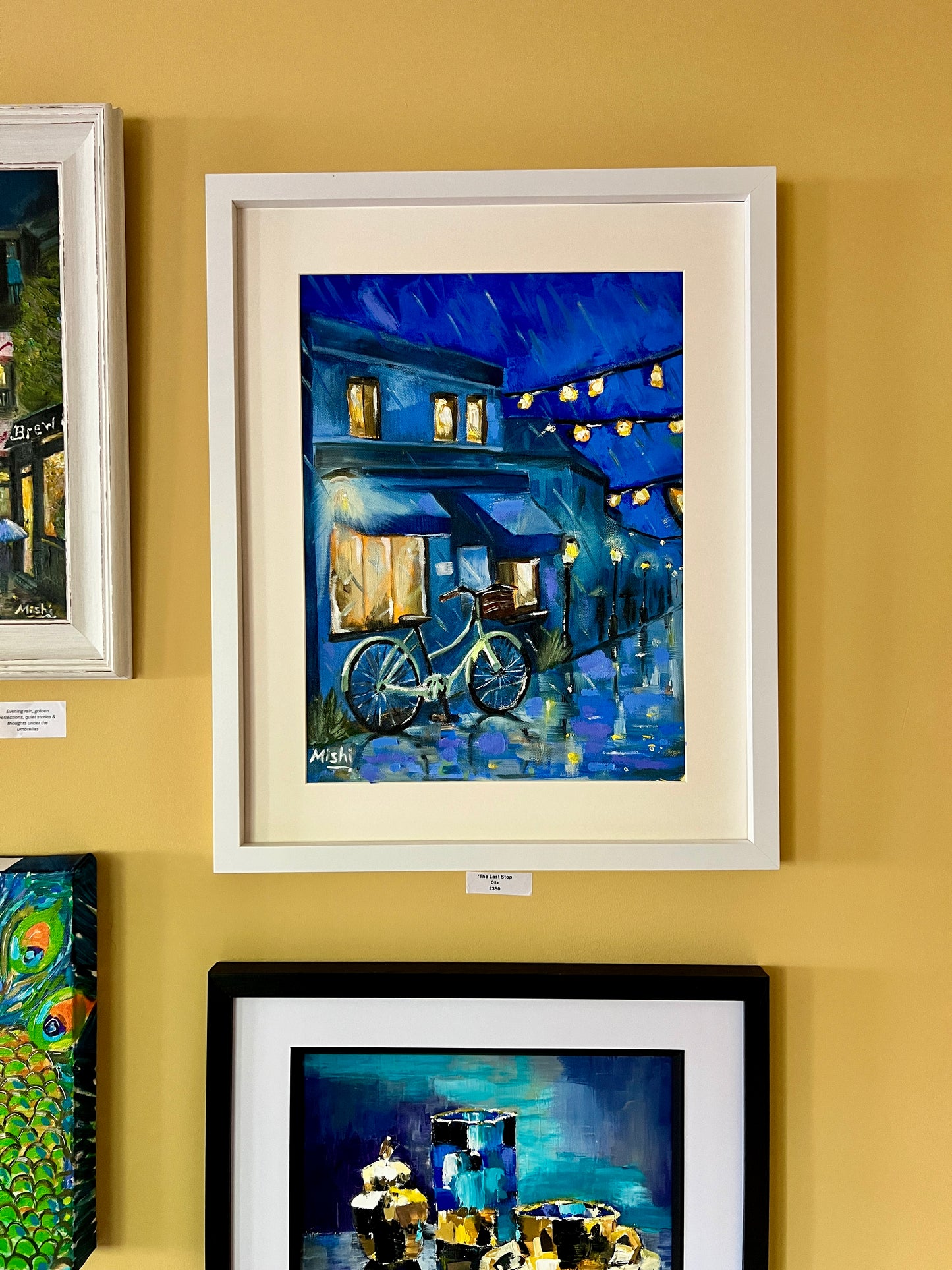 The Green Bike - Oil painting on canvas