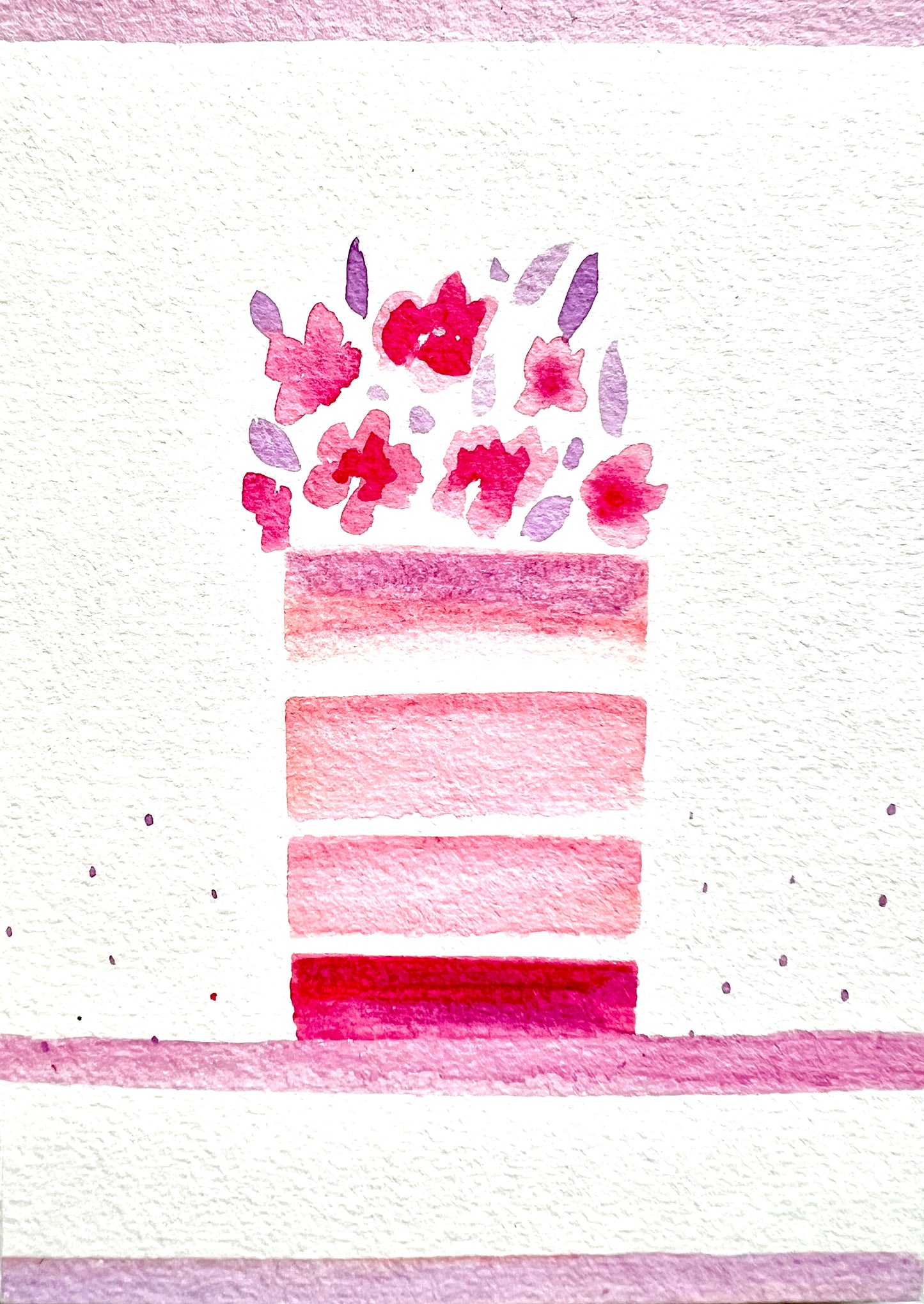 Hand-painted birthday card