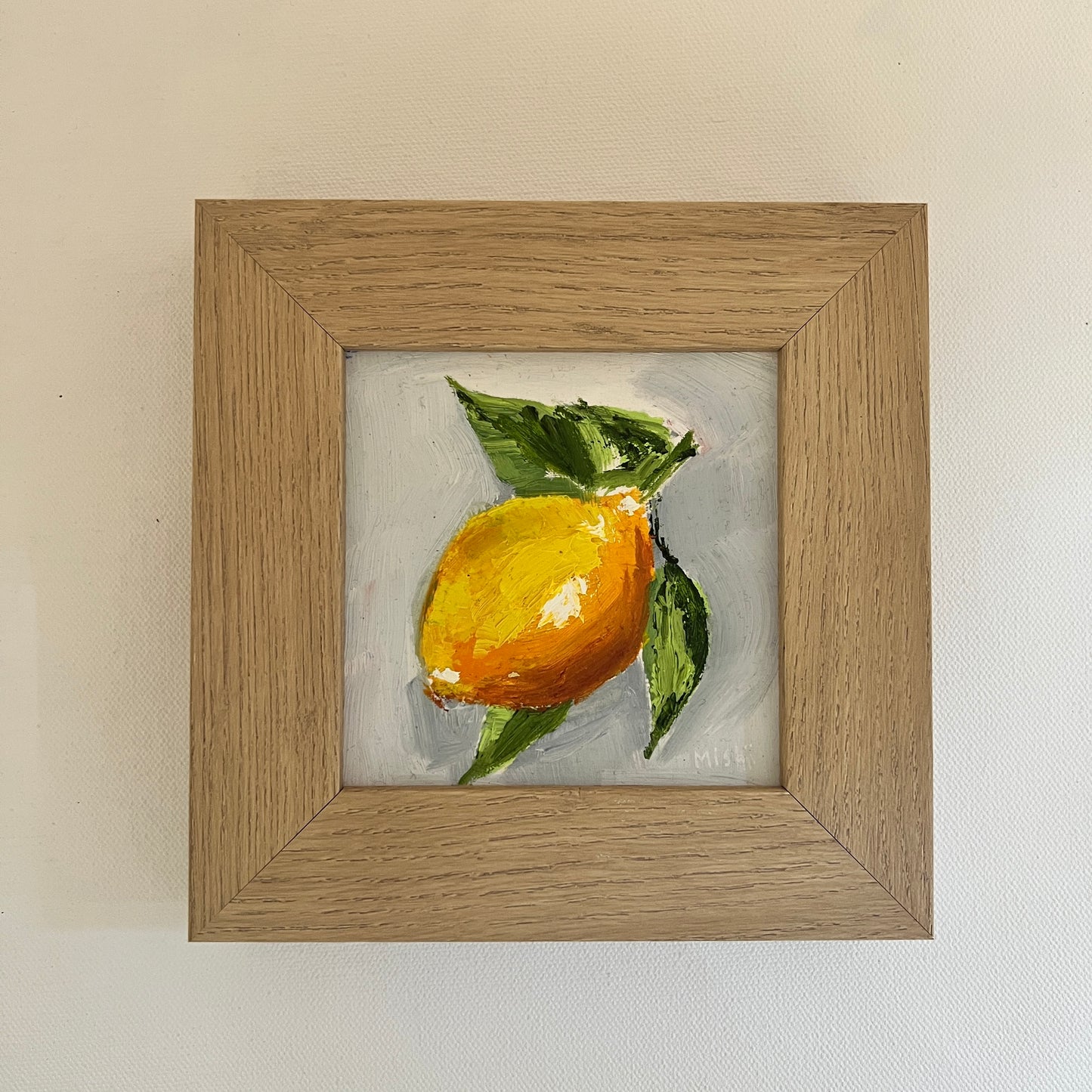 Lemon II – Original Mini Oil Painting