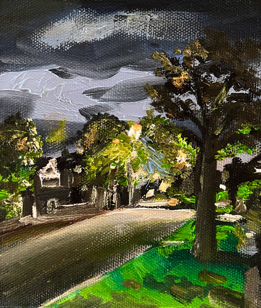 Moody Sky, Oil on canvas