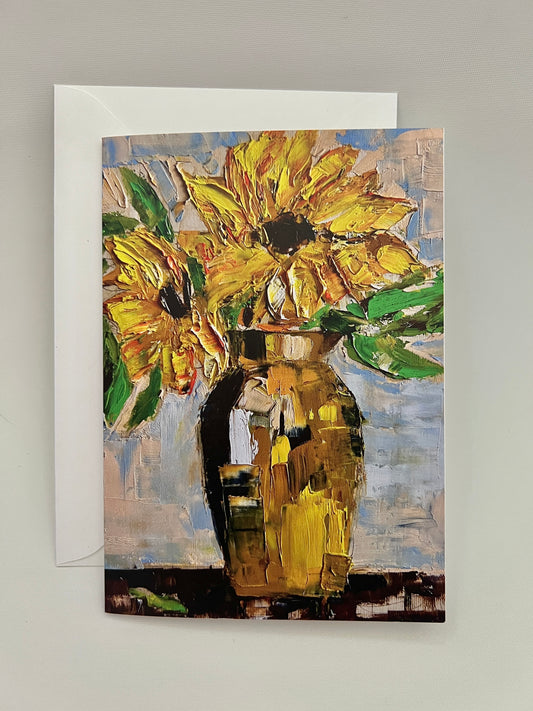 Sunflowers Greeting card | Fine Art original Print