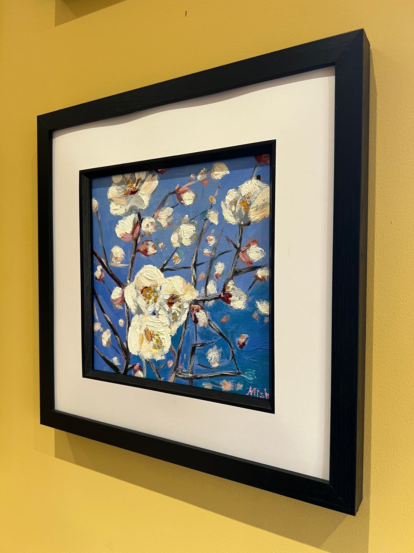 Apricot Blossoms - 8 x 8 inches, Oil on canvas