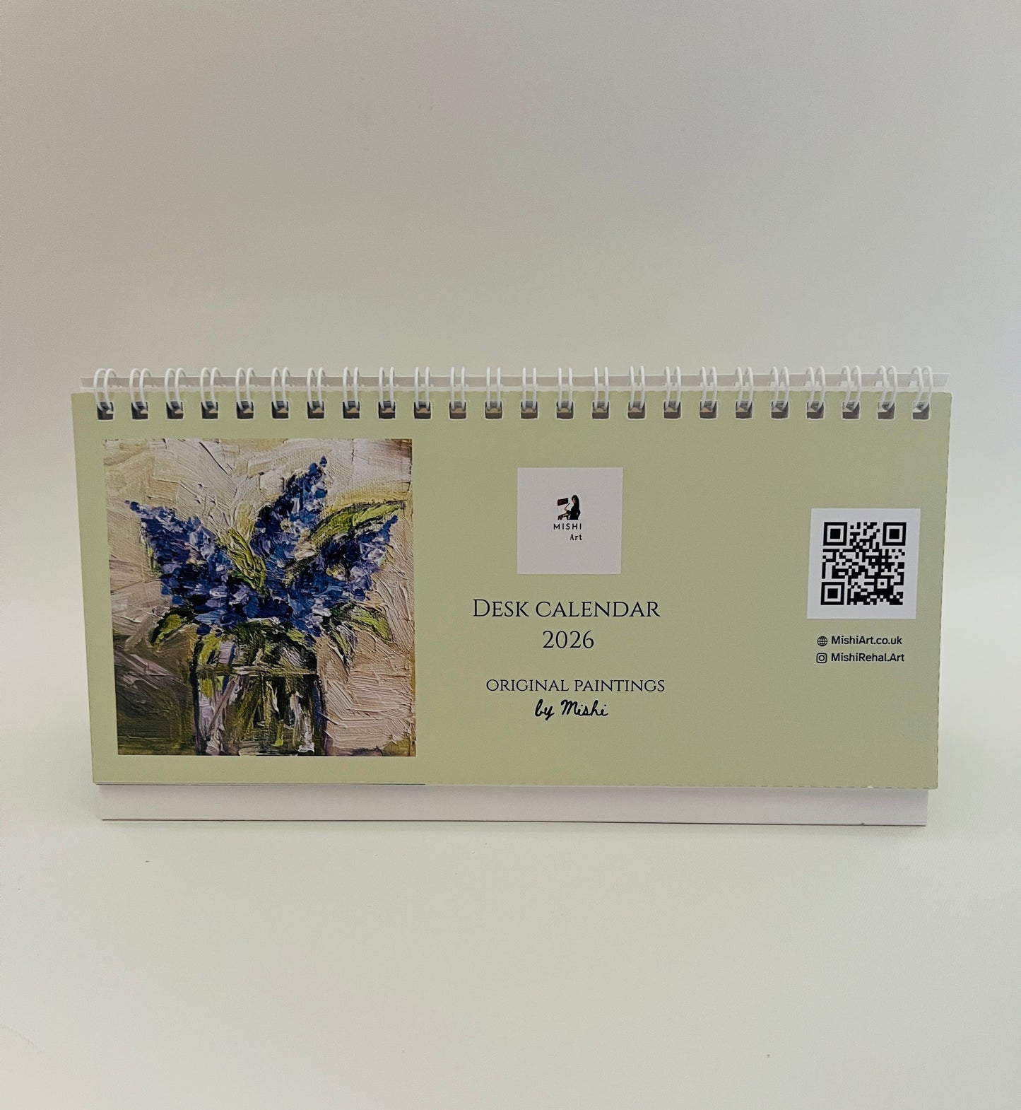 Desk Calendar 2026 | Original Art Desk Calendar | Oil & Watercolour Paintings | Artist Illustrated | Original Paintings | Important dates and festivals