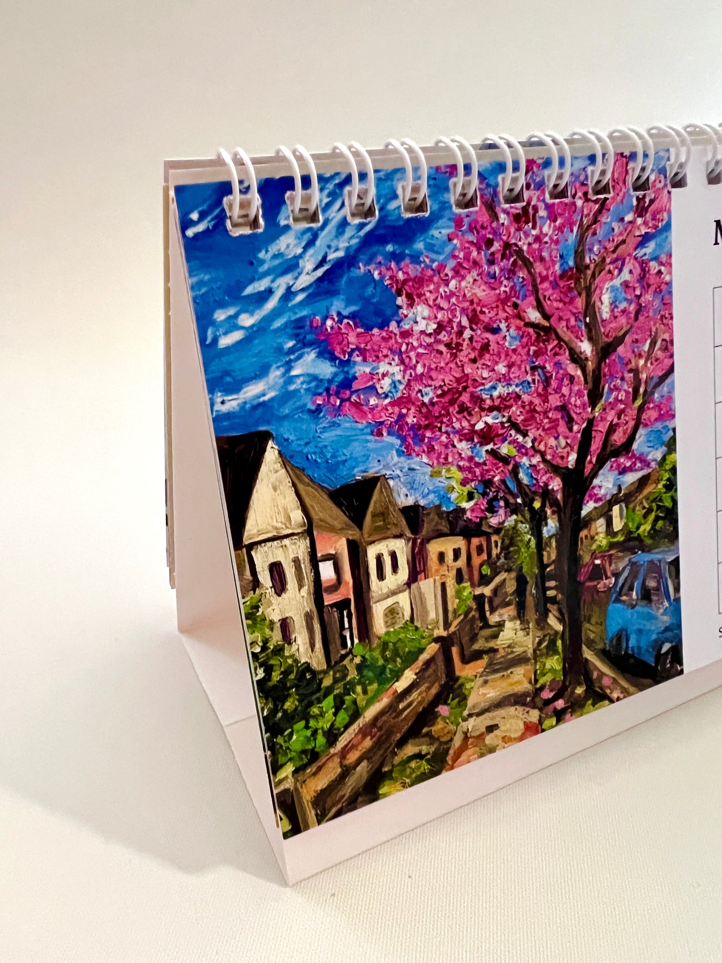 Desk Calendar 2026 | Original Art Desk Calendar | Oil & Watercolour Paintings | Artist Illustrated | Original Paintings | Important dates and festivals