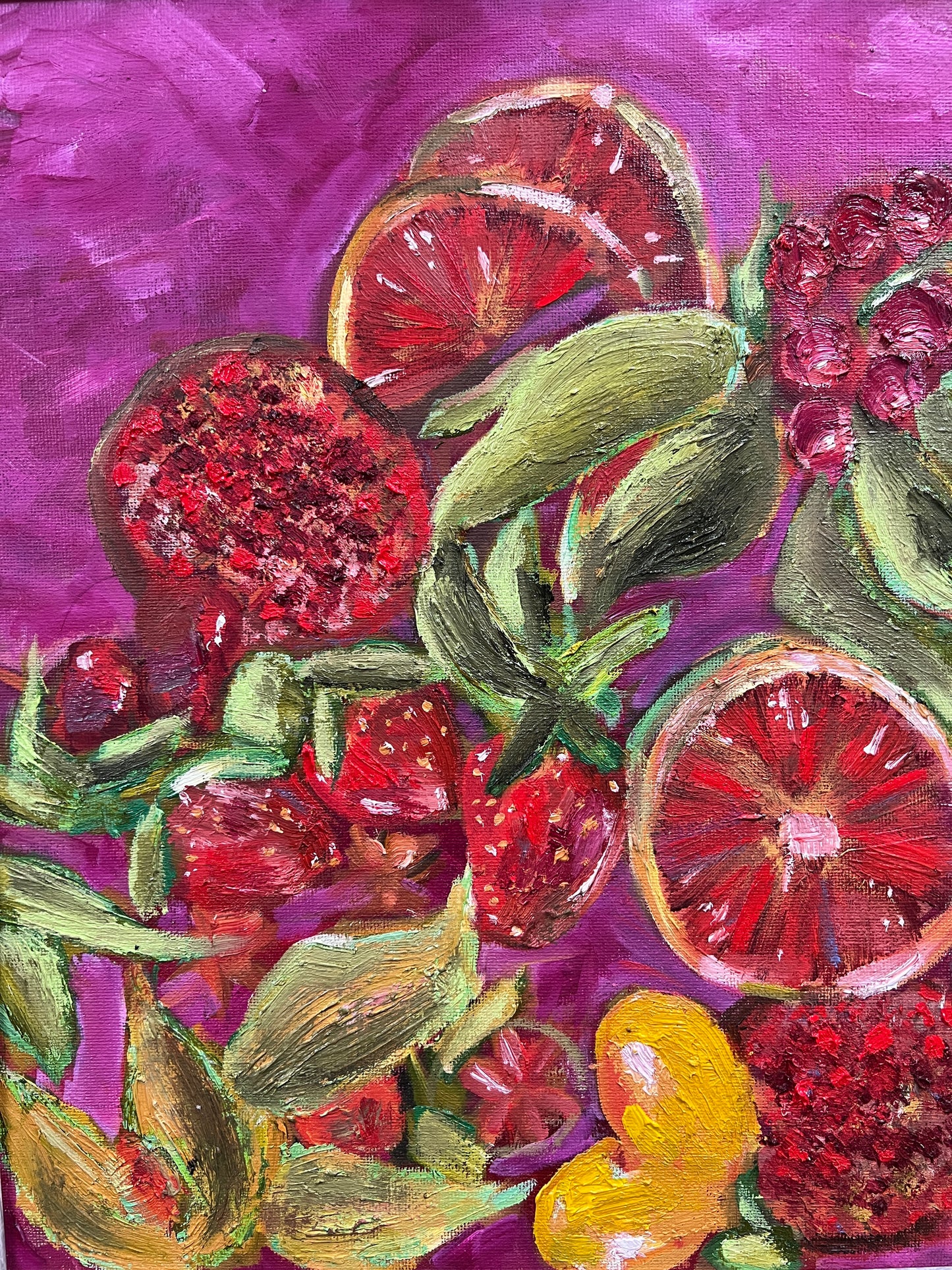 Summer Fruits - Oil painting | Framed
