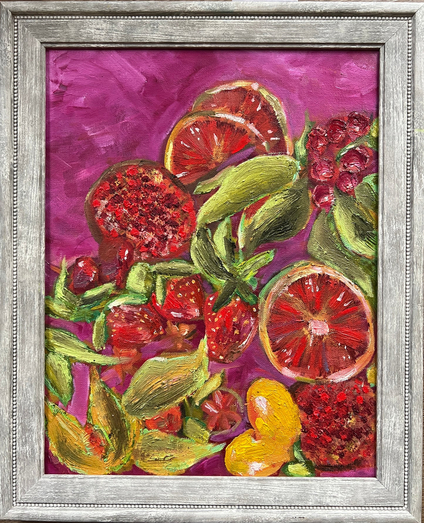 Summer Fruits - Oil painting | Framed