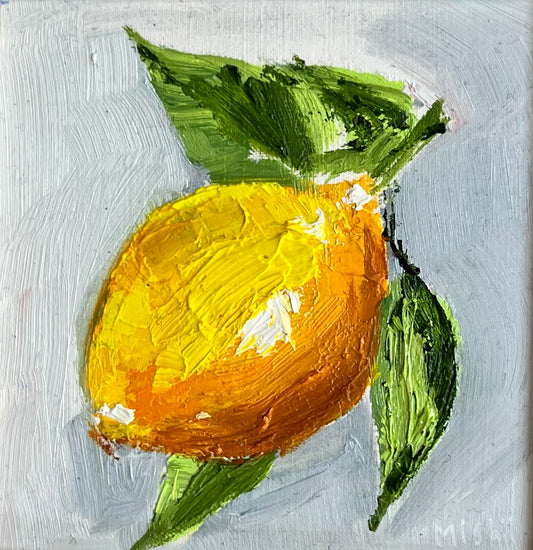 Lemon II – Original Mini Oil Painting