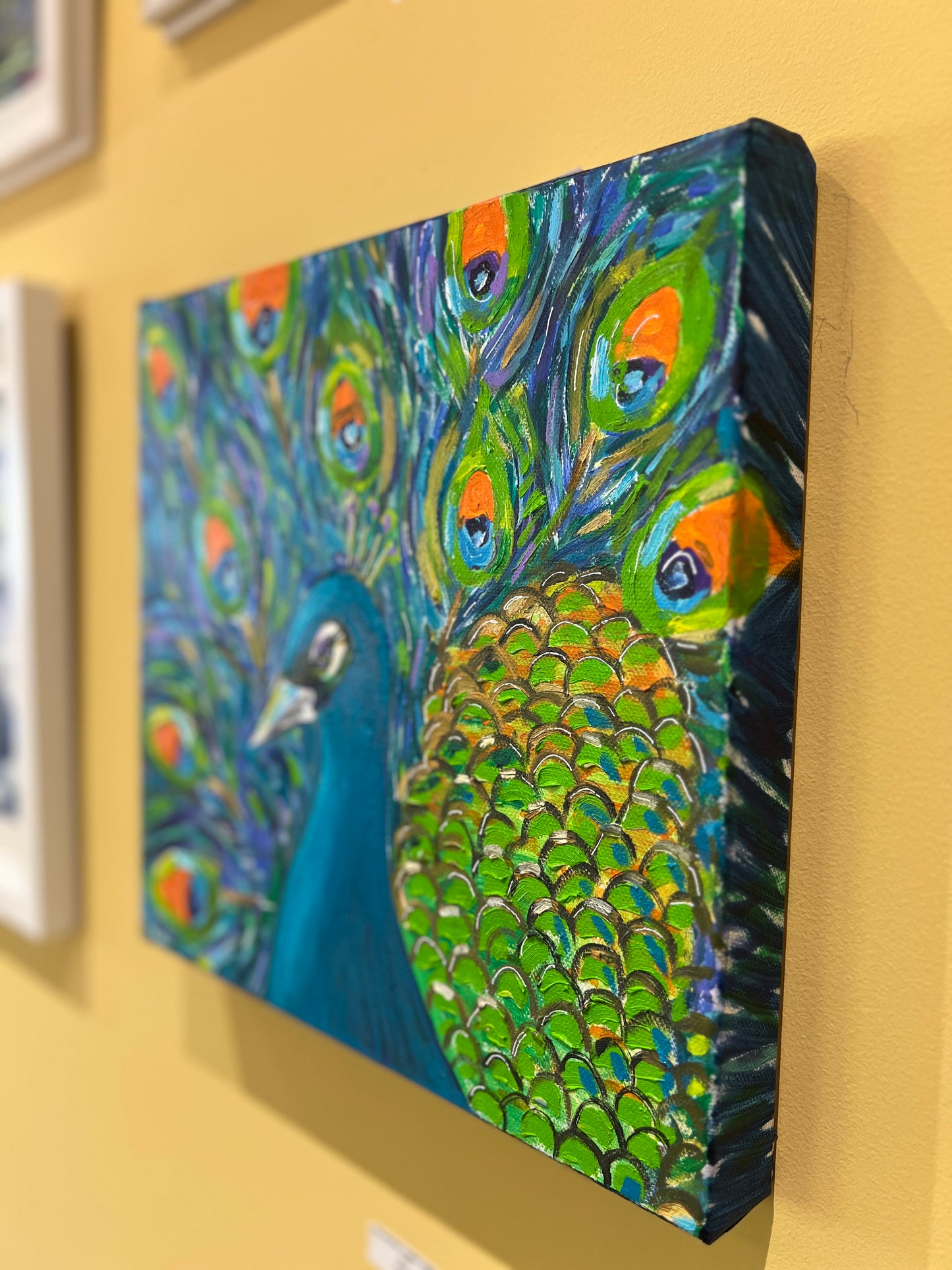 Golden Peacock - Acrylic on Canvas