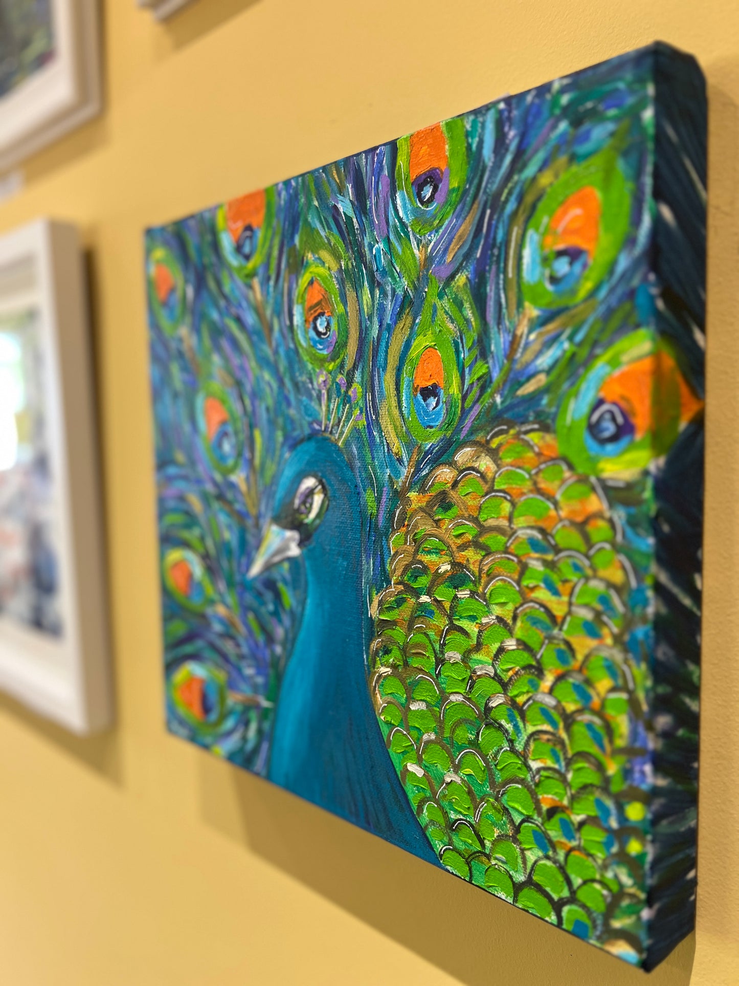 Golden Peacock - Acrylic on Canvas