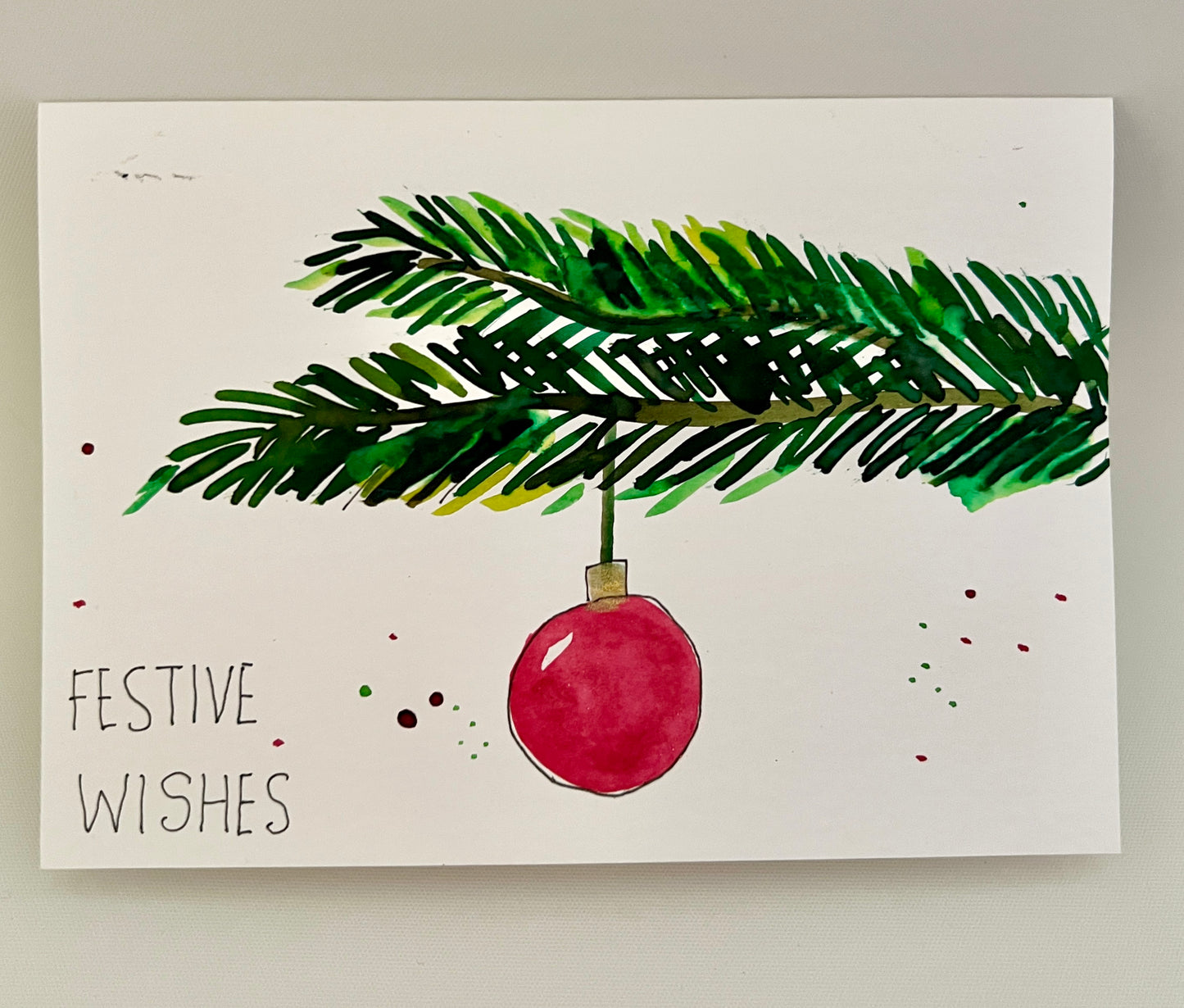 Hand painted Christmas cards + Desk Calendar