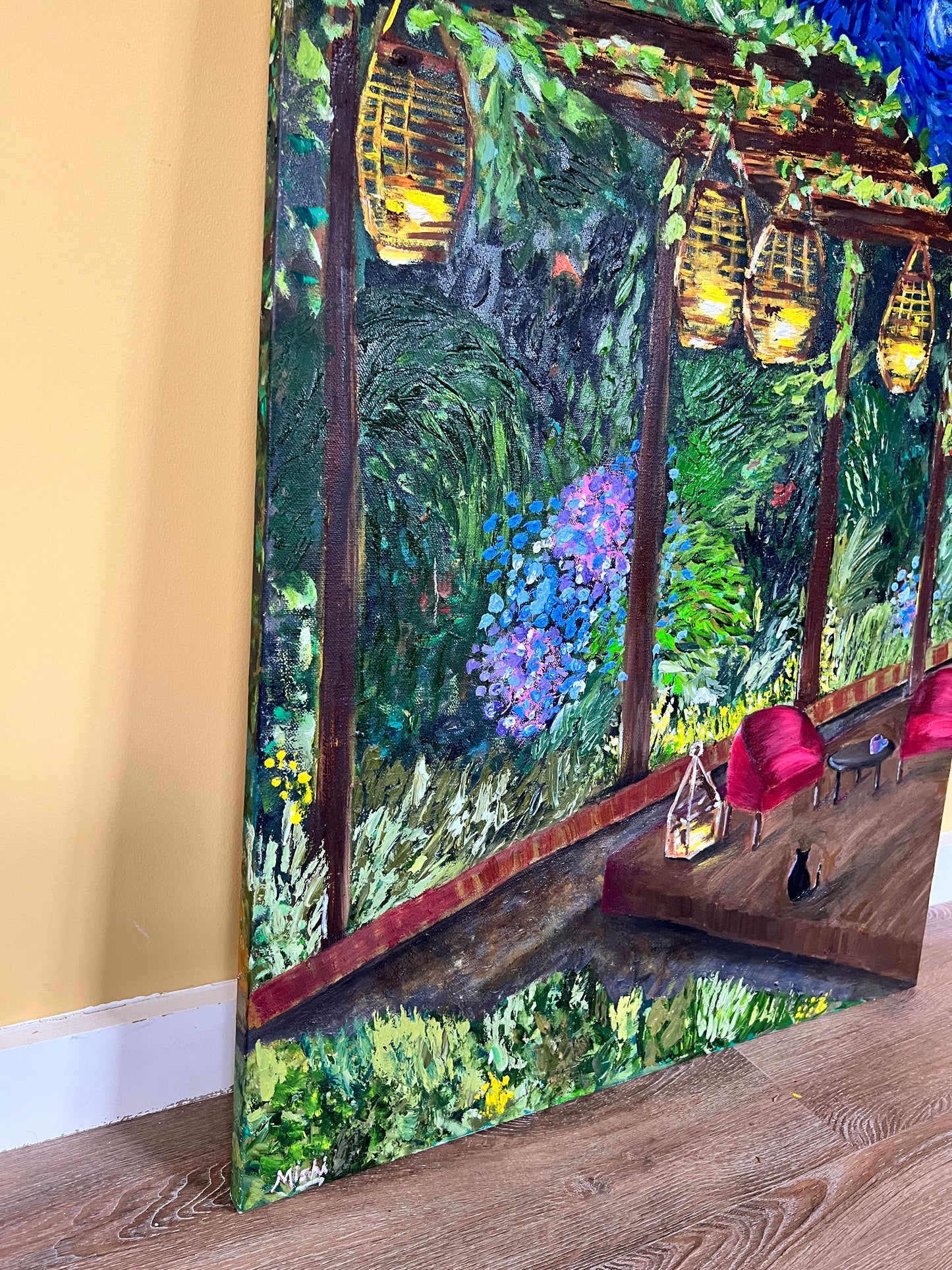 Starry Night Garden  | Oil on Canvas