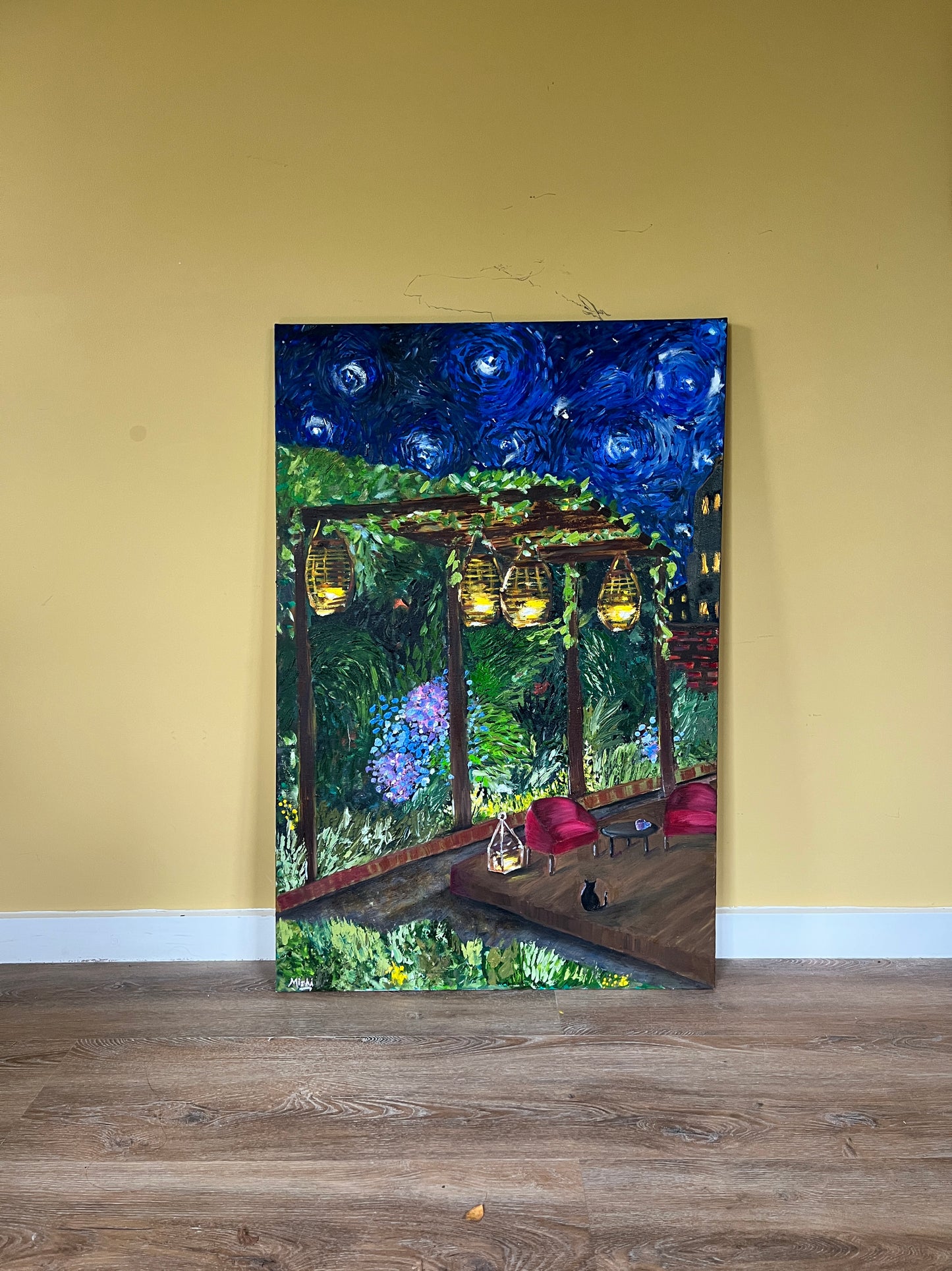 Starry Night Garden  | Oil on Canvas