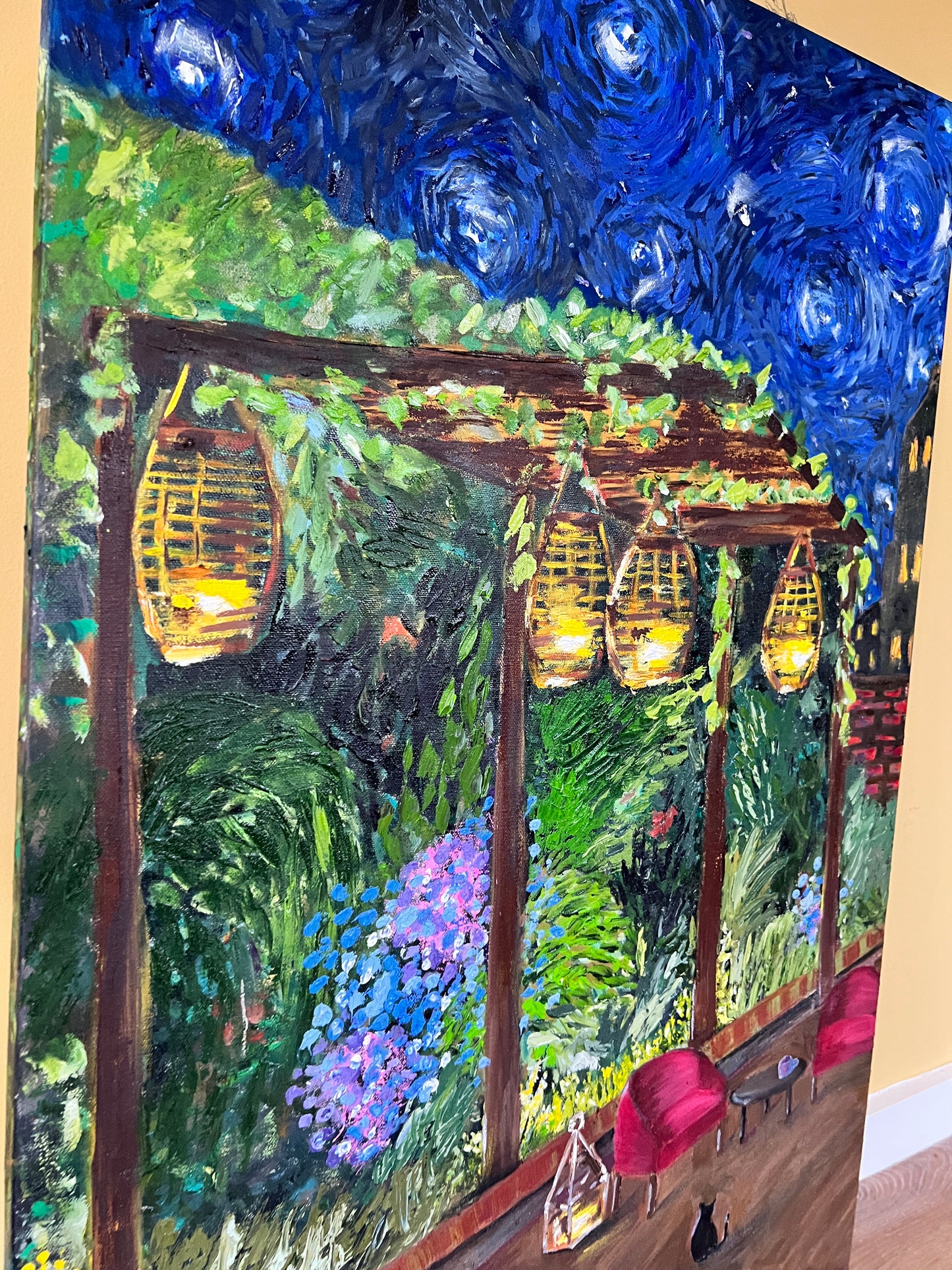 Starry Night Garden  | Oil on Canvas