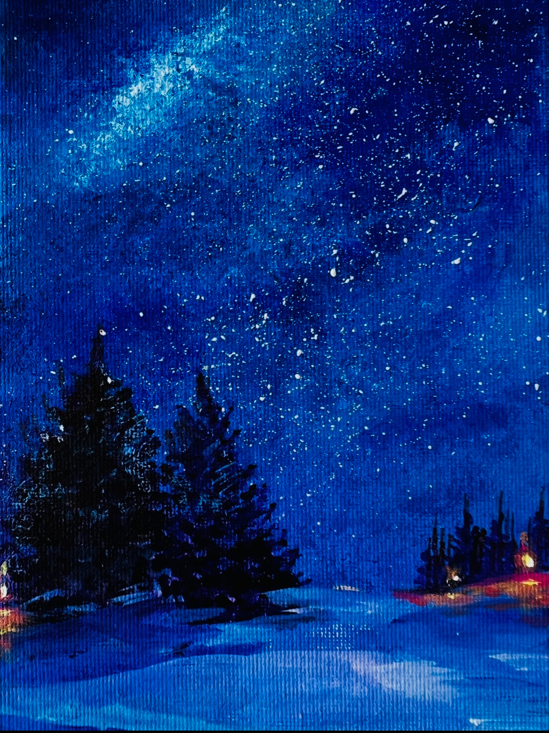 Under the night sky
