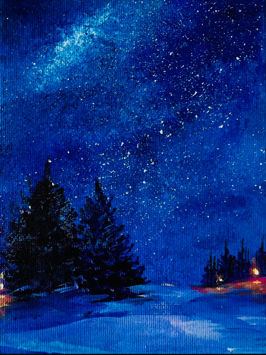 Under the night sky