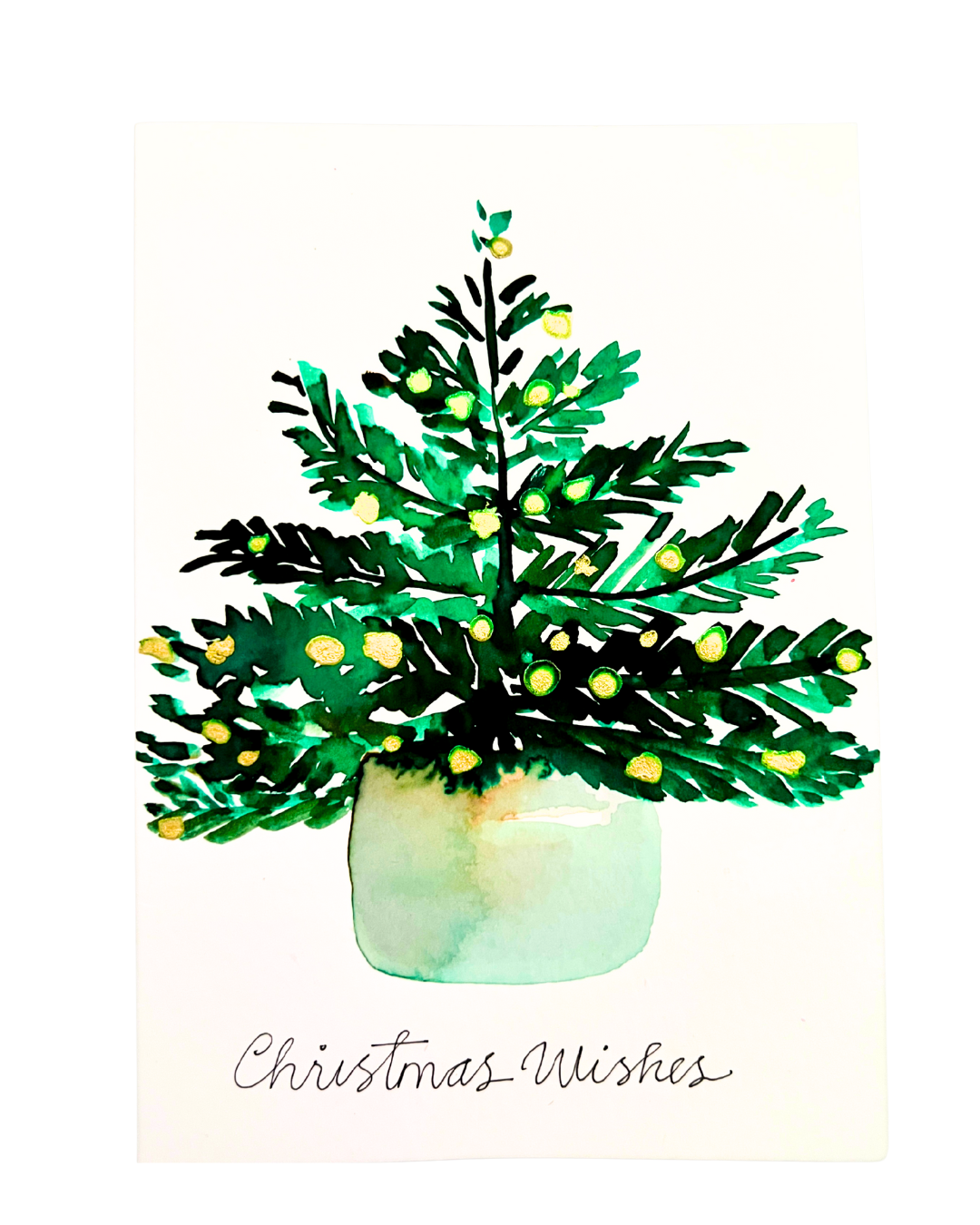 Christmas Tree Card-  Fine Art Print from Original