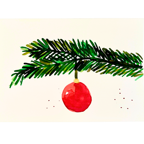 Hand painted Christmas cards + Desk Calendar