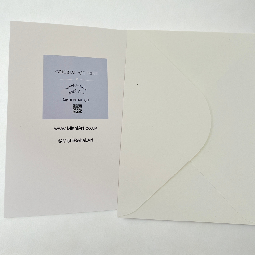 Snowy Night Christmas Greeting card | Fine Art original Print