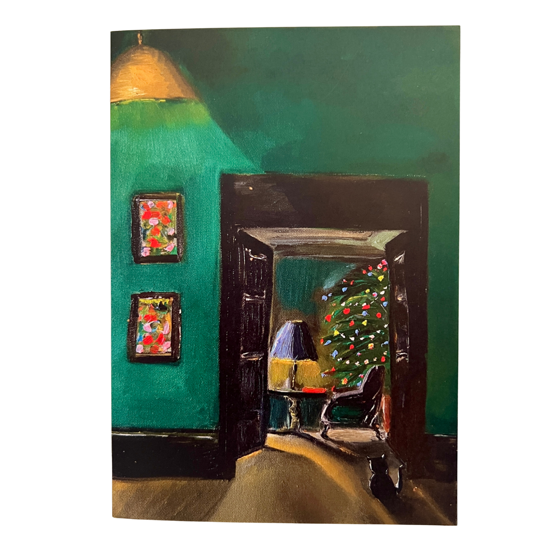 Christmas Tree and the Cat Greeting card | Fine Art original Print (Copy)