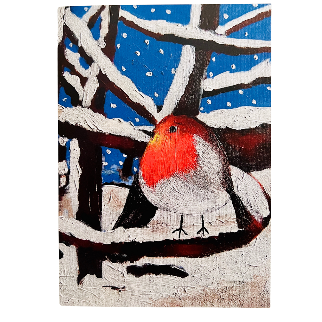 Robin Christmas Greeting card | Fine Art original Print