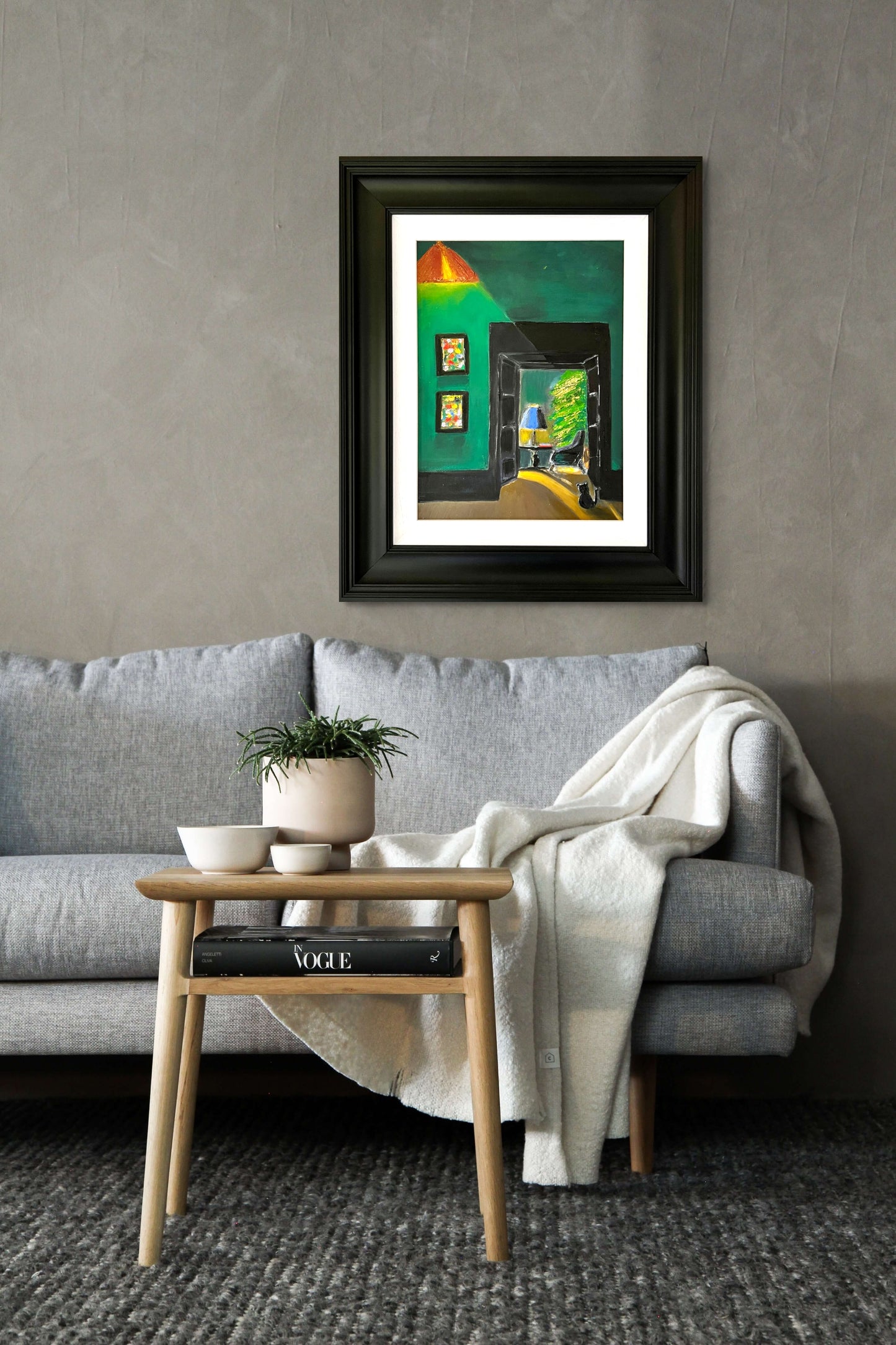 Cat and the tree Oil Painting | Beautifully framed